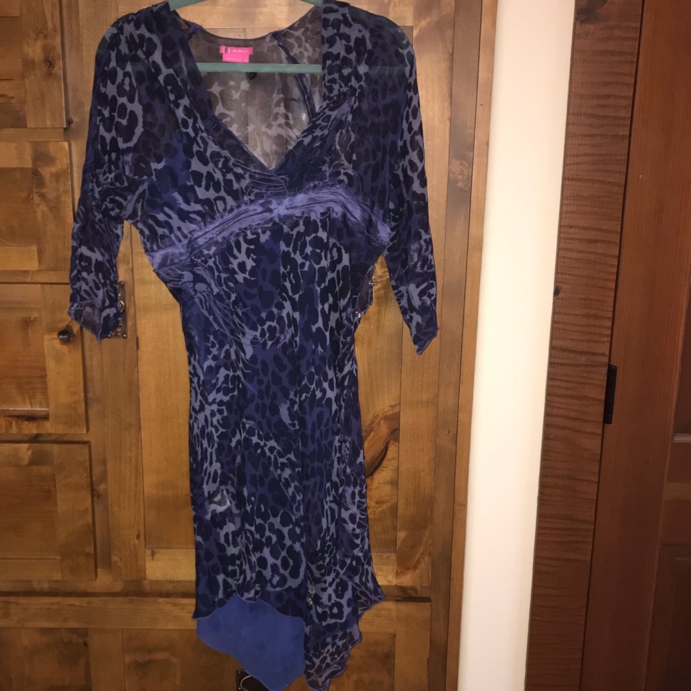 ⭐️BCBG 100% silk leopard dress (S)